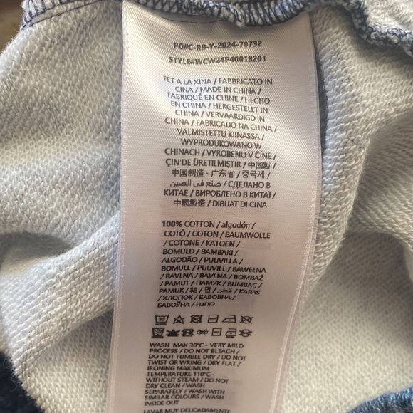 rag & bone Miramar Imitation Denim Print French Terry Shorts w/Side Pockets. Lrg - Picture 9 of 10